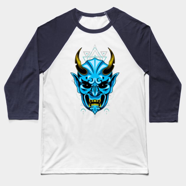 oni samurai mask Baseball T-Shirt by SHINIGAMII